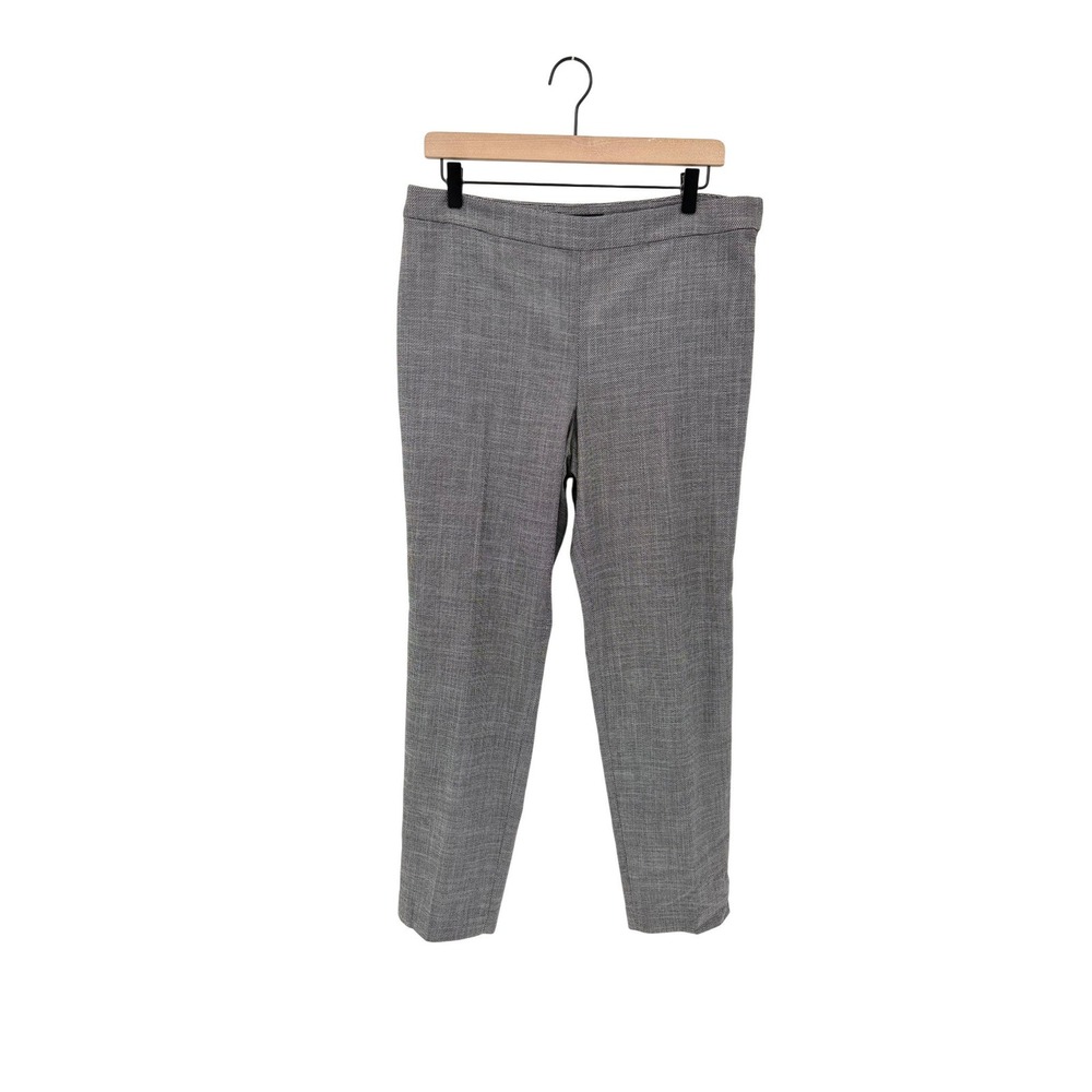 Talbots Professional Dress Pants Grey Houndstooth Straight Leg EUC Size 8
